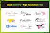 design a unique signature, cursive logo