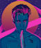 do draw your photo into retrowave artwork