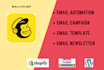 design mailchimp email template and woocommerce automation