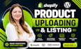 do shopify product listing and uploading