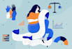 design flat and modern website illustration