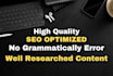 write SEO driven articles for you