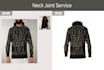 ghost mannequin effect, neck joint, service perfectly