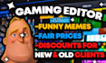 edit a funny gaming video for youtube with great memes