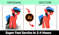 do vector tracing,  image to vector, logo tracing