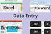 do data entry, copy paste, web research and excel data entry