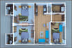 convert 2d architecture plan to 3d floor plan render and model in sketchup 12hrs