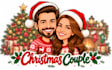 draw a custom christmas caricature gift for couples and families