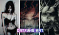 create a professional glitch portrait album cover