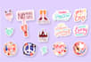 design custom motivational stickers, funny and cute stickers