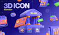 design 3d illustration for landing pages, apps, web
