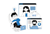 design custom vector hand drawn icon set  illustrations