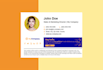 clickable html email signature design and code