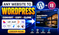 rebuild lovable, v0, bolt, replit or any ai website in wordpress