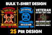 do custom graphic tee shirt design for pod business within 24 hours