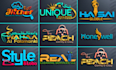 do professional minimalist 3d logo design in 12 hours