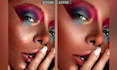 do face retouching and high beauty skin