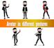 make your cartoonist avatar with different postures