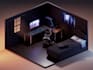 create isometric 3d art