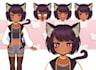 draw vtuber model in PSD, ready to rig