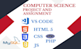 do computer science assignments php javascript html css