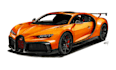 hand drawn a highly detailed custom car illustration