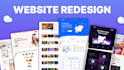 redesign your landing page or website using webflow
