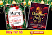 do professional christmas flyer, event flyer in 5hours
