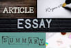 write research article blogpost essay report summary