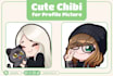 drawing cute chibi for the profile picture and illustration