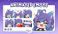 create custom animated twitch alert or emote for vtuber