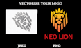 do redesign, vectorize, fix, and make a transparent logo