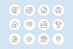 design custom line icon set