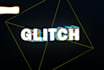 make futuristic fast glitch logo and glitch intro