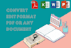 pdf conversion in 12 hours