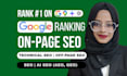 do complete on page SEO optimization service to boost google ranking for website