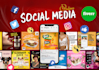 provide 30 creative social media designs and posters