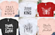 do christian typography t shirt design in just 1 day