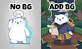 draw cute cartoon animal characters or mascot