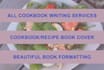 write and design recipes book, cookbook, meal plan, diet plan
