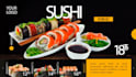 design animated digital menu and restaurant wall TV menu