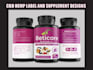 do cbd hemp label and supplement label designs