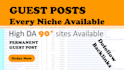 build SEO backlinks through high da health, home guest posts,