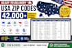 provide complete USA zip code database with city, state and coordinates