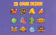 create high quality 2d game design assets, icons and ui