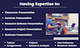 make scientific and research presentations