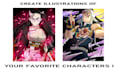 draw  anime illustrations for you