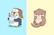 design cute kawaii animal character illustration for sticker