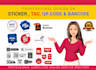 design qr code with your logo and info, social media banner