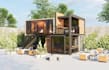 design your 3d container, container restaurant, house, shop design with render